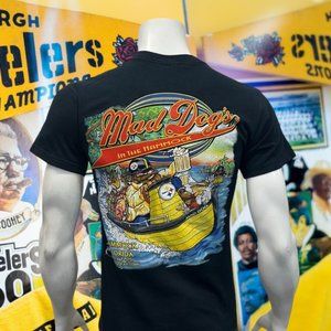 Vintage Mad Dogs in the Hammocks Palm Coast Pittsburgh Steelers Graphic T-Shirt